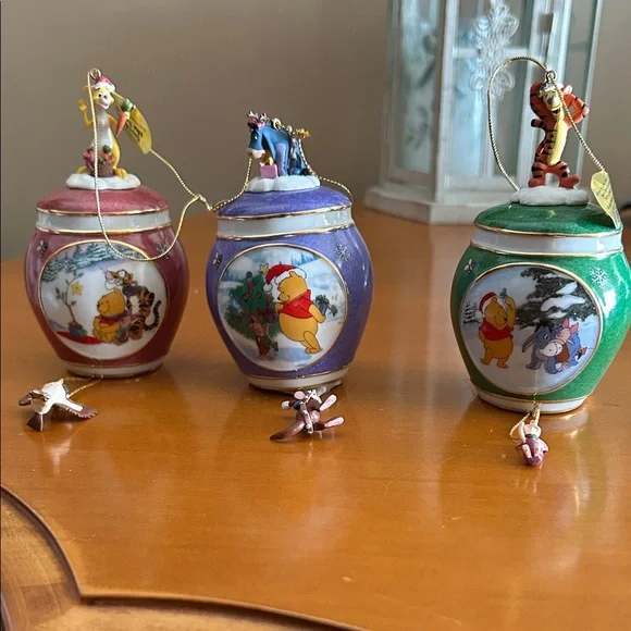 Disney Winnie the Pooh Holiday Ornament Trio - Picture 1 of 12